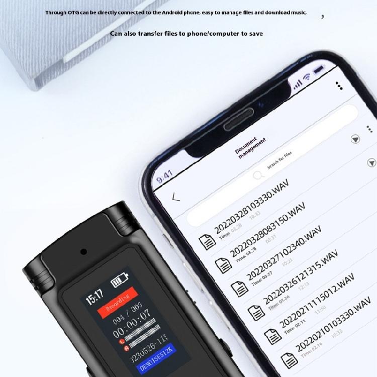 Диктофон с голосовой активацией 32 ГБ, интеллектуальная записывающая ручка, функция шумоподавления для долгих лекций