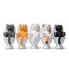 Funny Cat Figurine Spiritual Consolation PVC Vivid Appearance Toilet Series Cat Statue Party Supplies