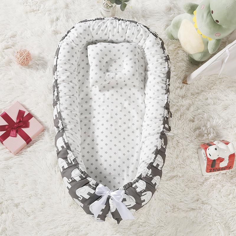 Складная съемная переносная противоударная детская кроватка средняя кровать бионическая полностью съемная детская подушка для путешествий