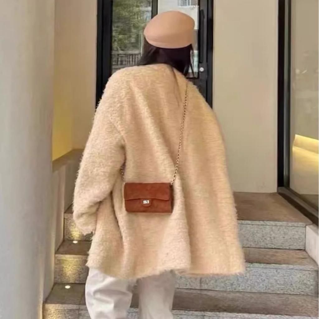 Rhombus chain messenger bag autumn and winter new retro versatile small square bag card bag wallet mobile phone bag female
