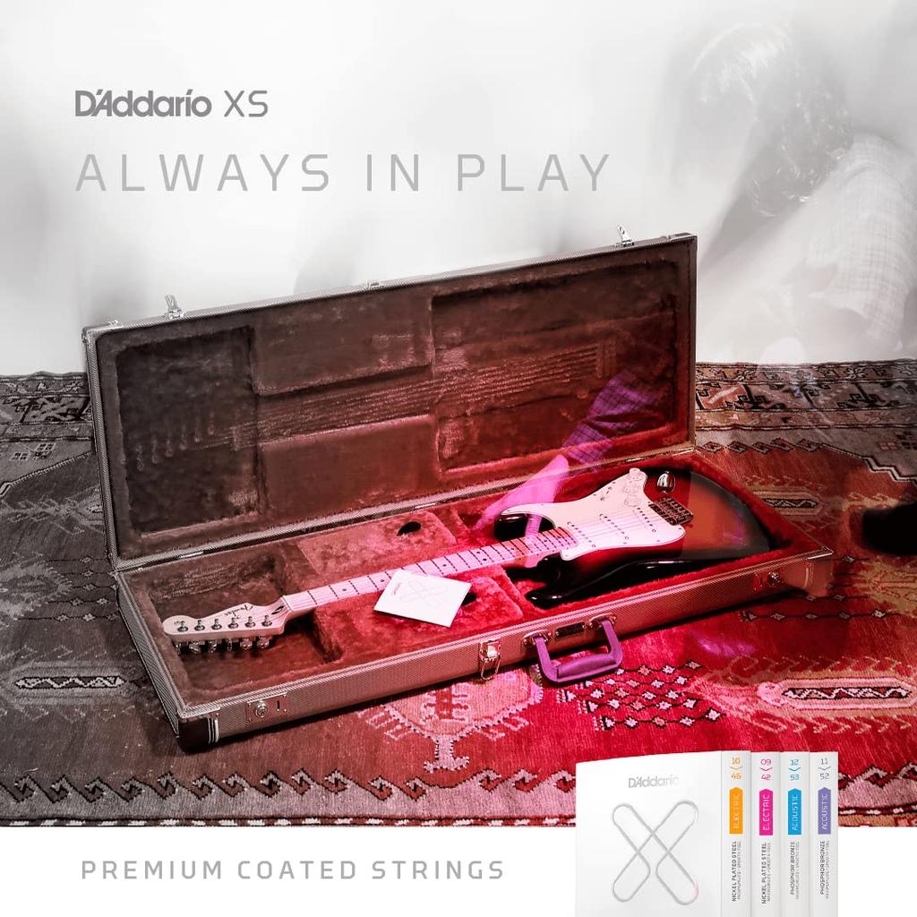 XS Coated Nickel Super Light Electric Guitar D'Addario Strings, .009-.042, XSE0942-3P (3-pack)