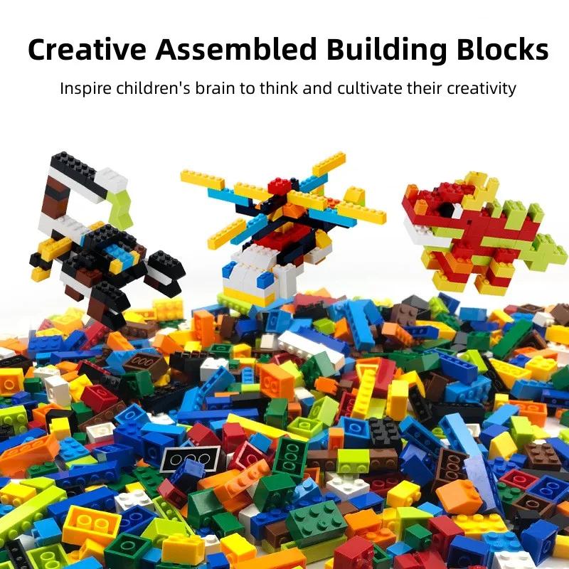 Малый размер Строительные блоки Кирпич Красочные насыпные кирпичи Базовые пластины Совместимые DIY Блок Интерактивные игрушки Для детей Подарки