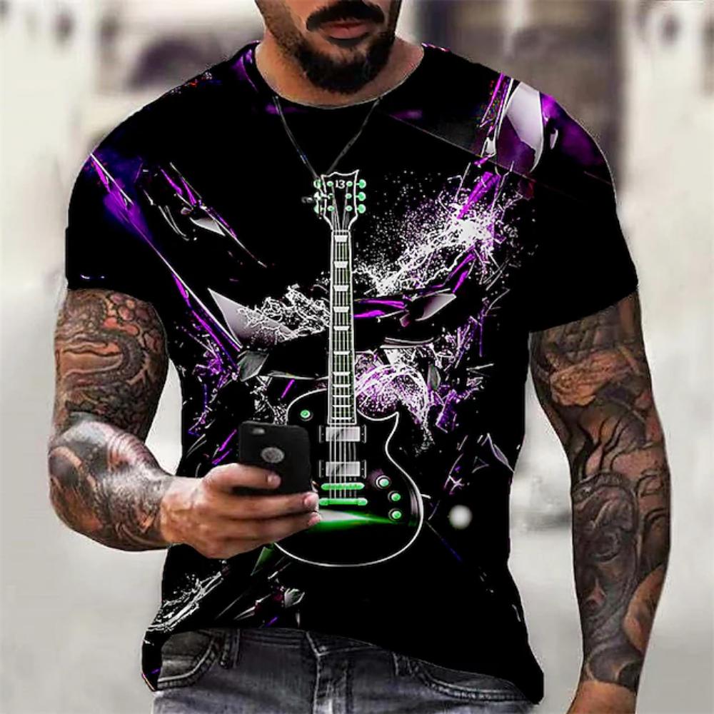 Модная мужская футболка большого размера, музыкальная 3d футболка, черно-белая уличная одежда, повседневная летняя мужская одежда с короткими рукавами, футболки для вечеринок, топы