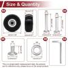 Silent Shopping Basket Replacement Wheels Swivel Rigid Casters Heavy Duty Trolley Parts Cart Luggage Repair Hardware Accessories