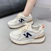Popular Forrest Gump Shoes Women's 2025 Summer New Thin Breathable Thick-soled Mesh Sneakers Soft-soled Heightening Dad Shoes