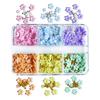 Yousheng 1 Коробка 3D Цветочные Шармы для Маникюра 6 Отделений Смоляные Цветочные Шармы Золотые Бусины DIY Дизайн Ногтей Ювелирные Изделия Ручной Работы Декорация для Маникюра