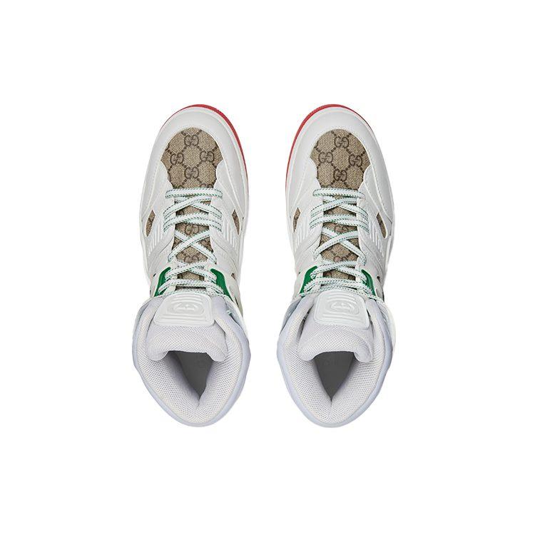 Gucci Кроссовки на высокой подошве Белые Demetra Красные 673077 2SHG0 9076