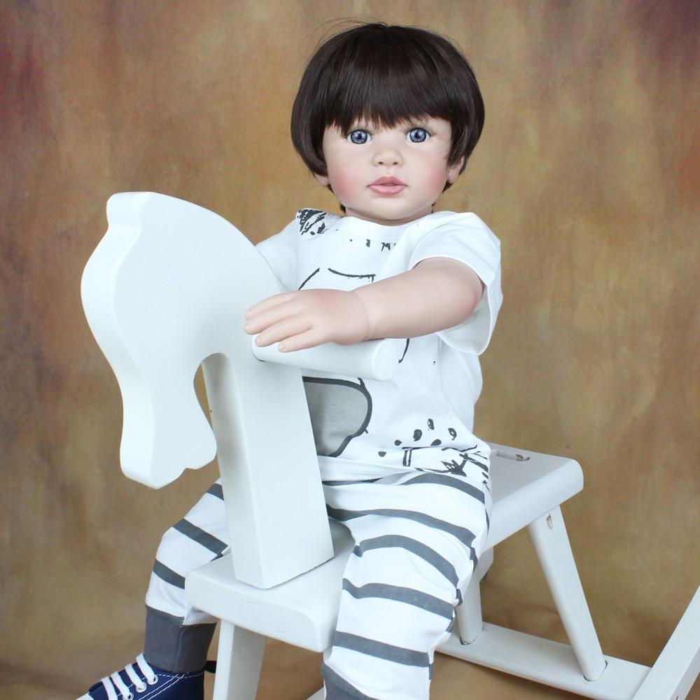 BZDOLL 60 см, мягкая силиконовая кукла Bebe Reborn, игрушка для девочек, виниловая ткань для маленьких мальчиков, живое платье, Boneca, подарок на день рождения