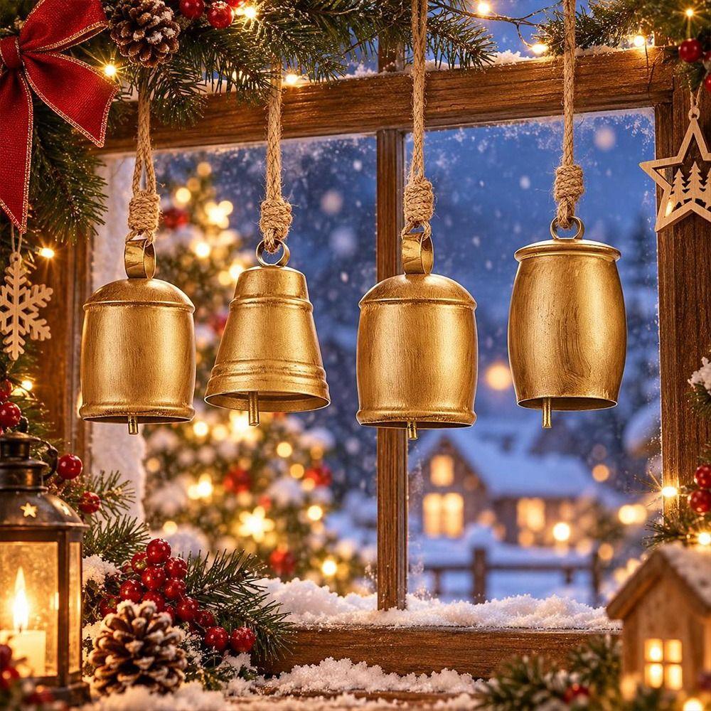 DIY Christmas Hanging Bells Handmade Christmas Ornament New Christmas Decorative Bells Home Decor