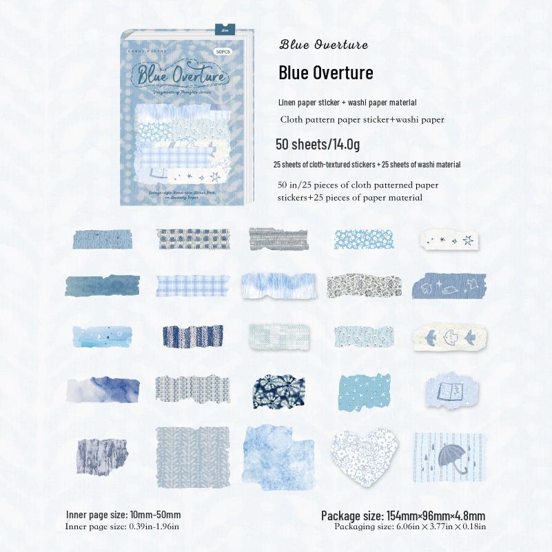 Сахарная Поэзия Тканевая Тематическая Наклейка-Отрывная Упаковка для Журналов