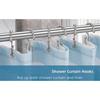 Shower Curtain Hooks, Shower Curtain Rings Roller Polished Satin Nickel Ball 12 Pcs/pack Rustproof