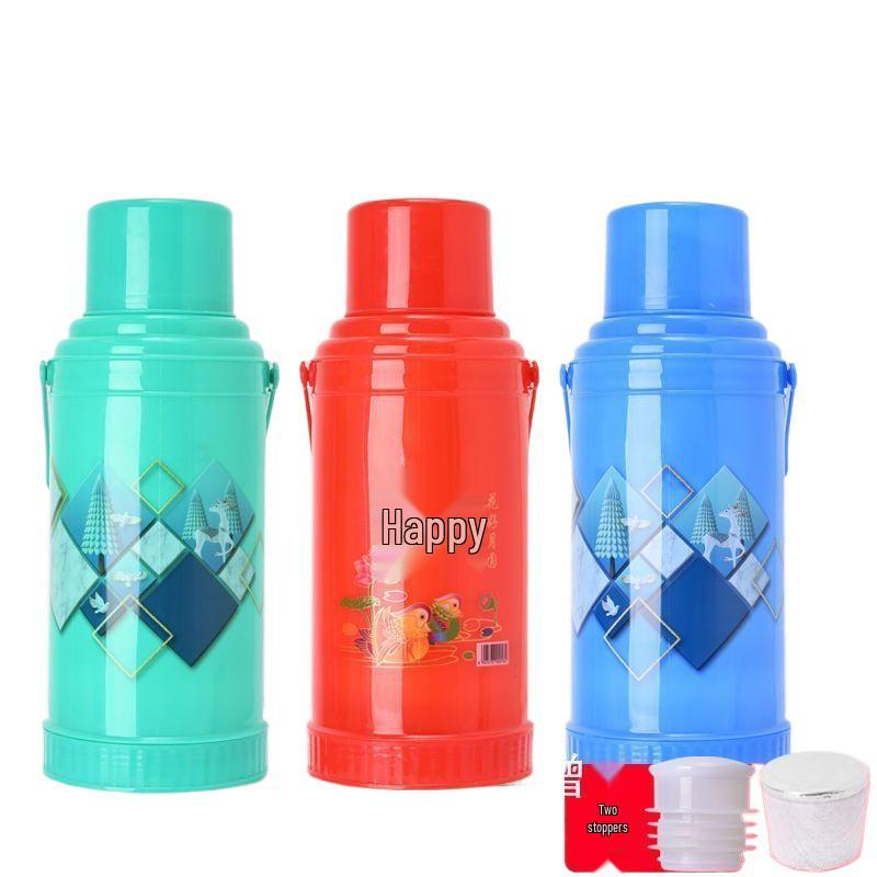 Large Capacity Traditional Thermos with Plastic Shell - Ideal for Home or Dorm Use