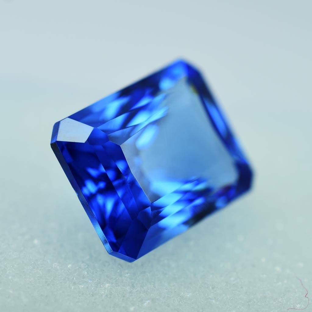 Natural Sapphire Loose Gemstone Making Jewelry 10.00 ct Emerald Cut September Birthday Birthstone