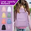 Casual Large Capacity Backpack Fashionable Girls Solid Color College Student Backpack Travel Backpack