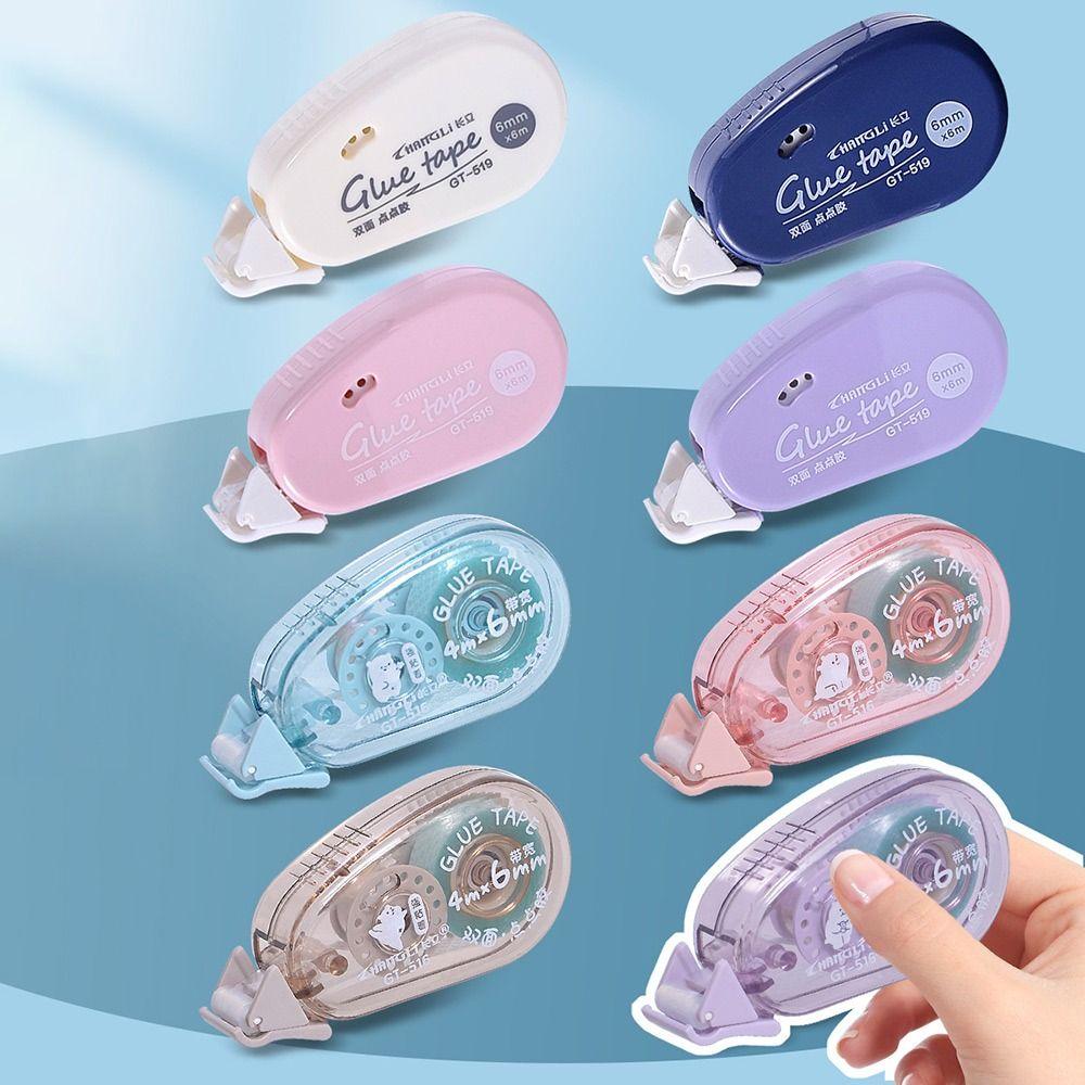 Двусторонняя клейкая лента для студенческих занятий и экзаменов Канцелярский роликовый скотч Точечный скотч с клеем