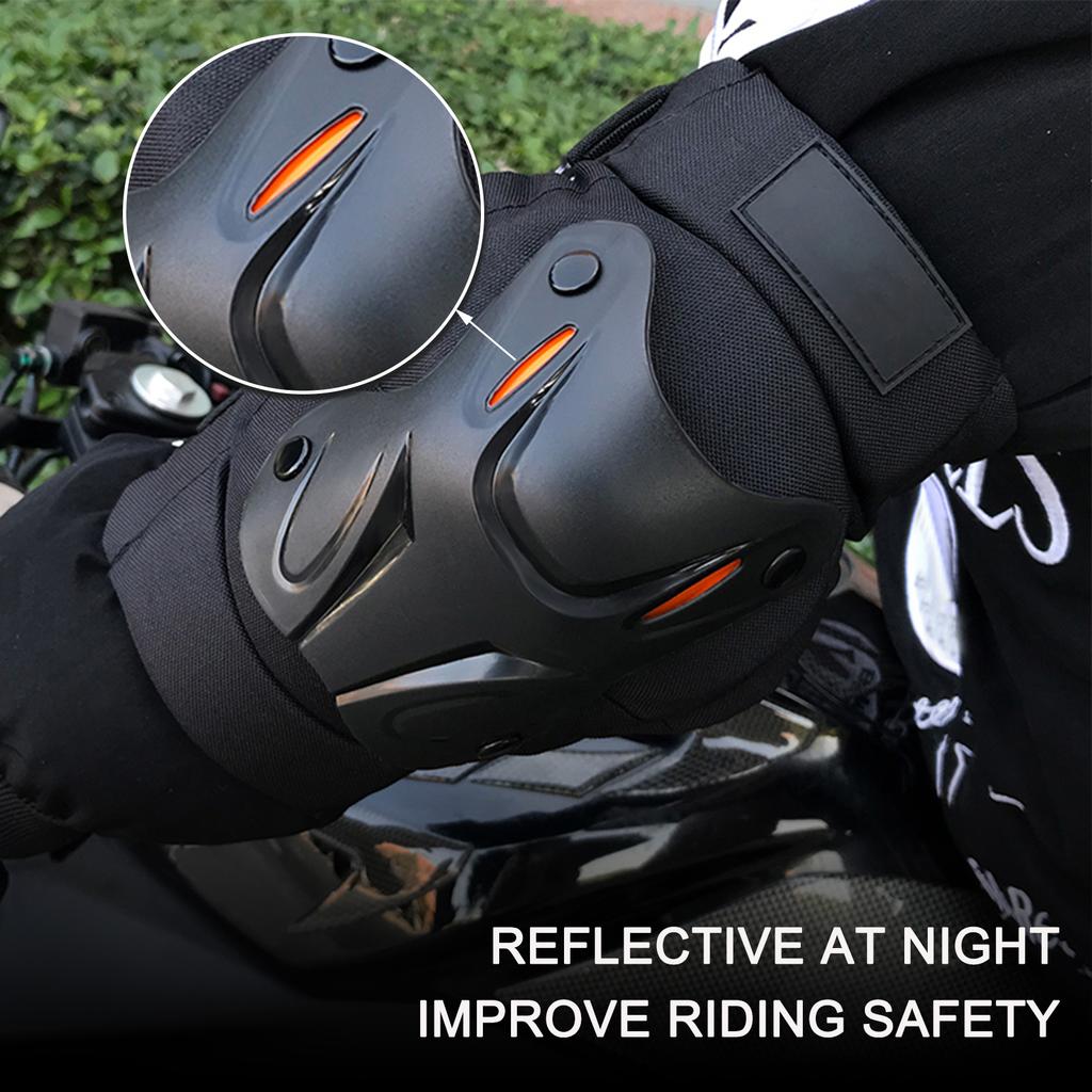 2 шт. наколенники для езды на мотоцикле, регулируемые мотоциклетные теплые налокотники, наколенники, устройство защиты от падения со светоотражающей полосой