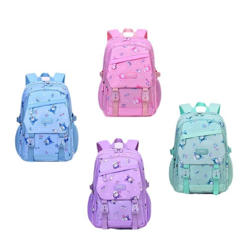 Kuromi Childrens School Backpack With Breathable Nylon And Padded Straps For Girls