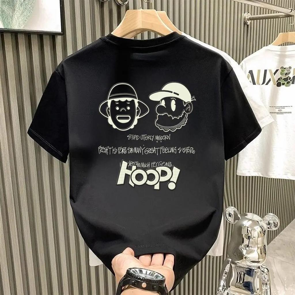 Модный бренд Мужская футболка с коротким рукавом из чистого хлопка Модная универсальная футболка с круглым вырезом для мужчин и женщин Мужская