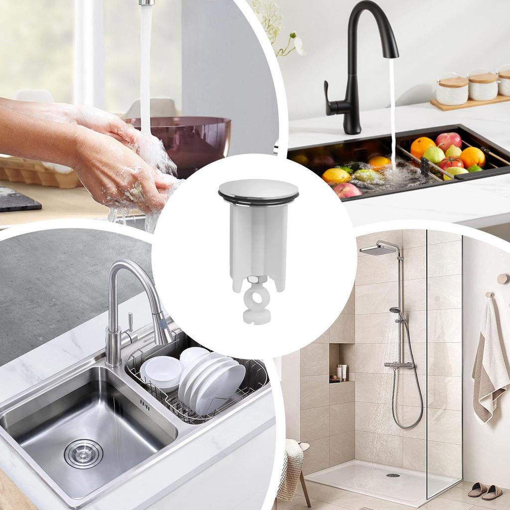 Регулируемая пробка для слива Popups, пробка для слива раковины, регулируемая по высоте пробка для раковины из АБС-пластика и латуни для кухонных и ванных раковин