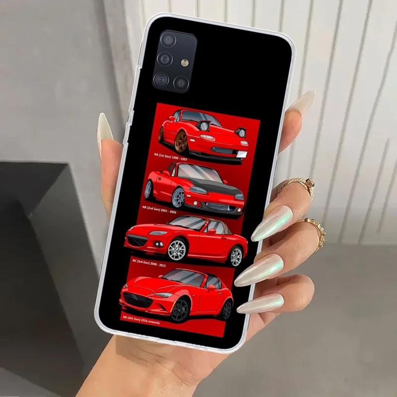 JDM Машина MX5 Милый чехол для телефона для Samsung Galaxy A52 A32 A22 A12 A02S A50S A30S A10S Note 20 Ultra 10 Plus S10 A31 A20 A71 A72 Gal