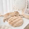 Уютное Теплое Плюшевое Гнездо для Кошки Флисовый Нескользящий Коврик-Лежанка для Питомца Круглая Мягкая Подушка для Питомца Осень Зима