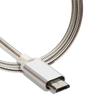 Câble Micro USB - Métal Argenté - Lot de 2 - 1M - Compatible Android - Connecteur Micro USB