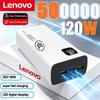 Lenovo Портативный Power Bank 500000 мАч 120 Вт Сверхбыстрая зарядка Большая емкость Внешний аккумулятор Зарядное устройство Powerbank Для Xiaomi iPhone
