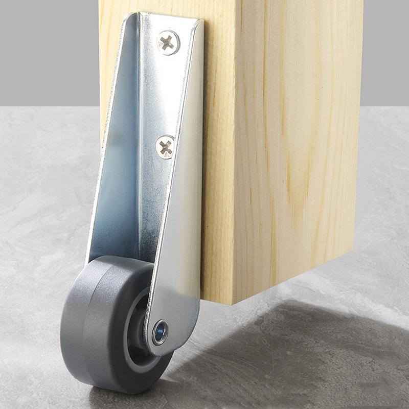 Caster Wheels Long Bracket Swivel Castors Wheels Side Mount Casters Smooth & Quiet Rolling Casters For Various Furniture Types