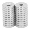 20Pcs Neodymium Disc Magnets Strong 4mm Countersunk Hole Rare Earth for Tool Room Science Craft Offi