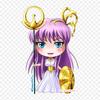 Chibi Saori Athena Aries Iron On Patches For Clothing Applique Stickers On Clothes Heat-Sensitive Custom Patch