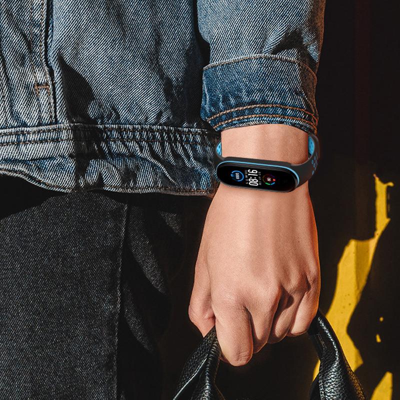 Дышащий ремешок для Mi Band 3 4 5 6 7 Умные часы Наручный M3 M4 Браслет для MiBand 7 6 5 Замена ремешка Miband