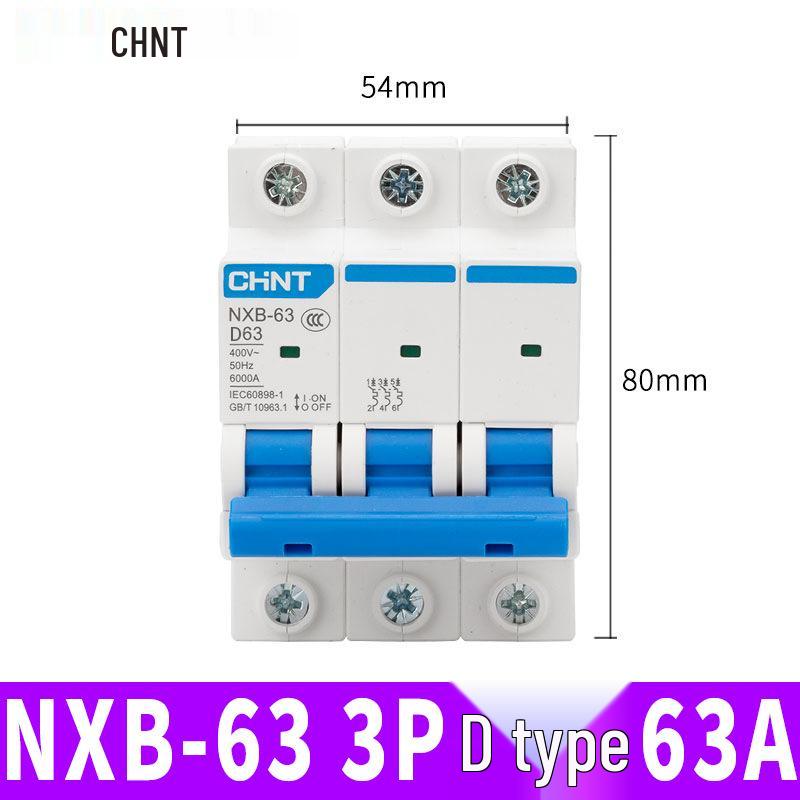 Автоматический выключатель Chint NXB: 1P, 2P, 3P, 4P Бытовой тип D Трехфазный разъединитель 380 В.