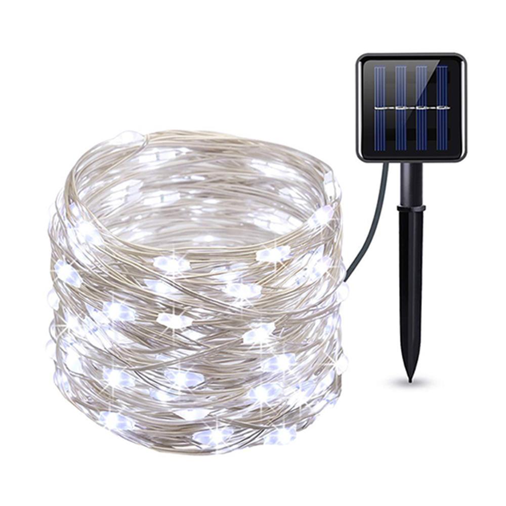 Solar LED String Light 32m LED Outdoor Waterproof Solar Light Garden Yard Viewing Light Family Christmas Party Decoration Copper Wire Light