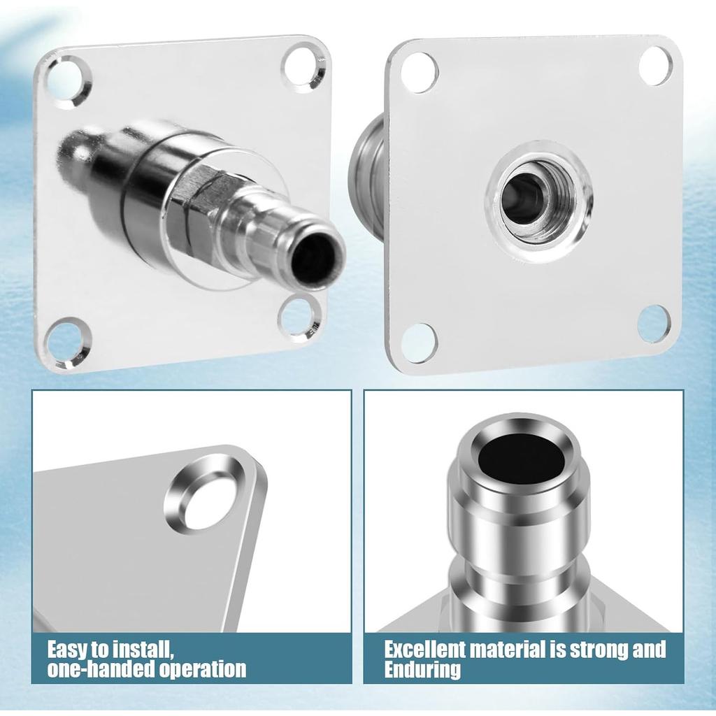 2pcs Pressure Washer Tool Holder Stainless Steel Foam Holder Wall Mount 1/4inch Quick Connect Pressure Washer Wall Bracket Adhesive/Screw Mounting