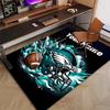 Custom Fashion Cool Eagle Logo Mat Personalized Name, Polyester Washable Indoor Entryway Rug, Gift for Christmas, Easter, Thanksgiving Day