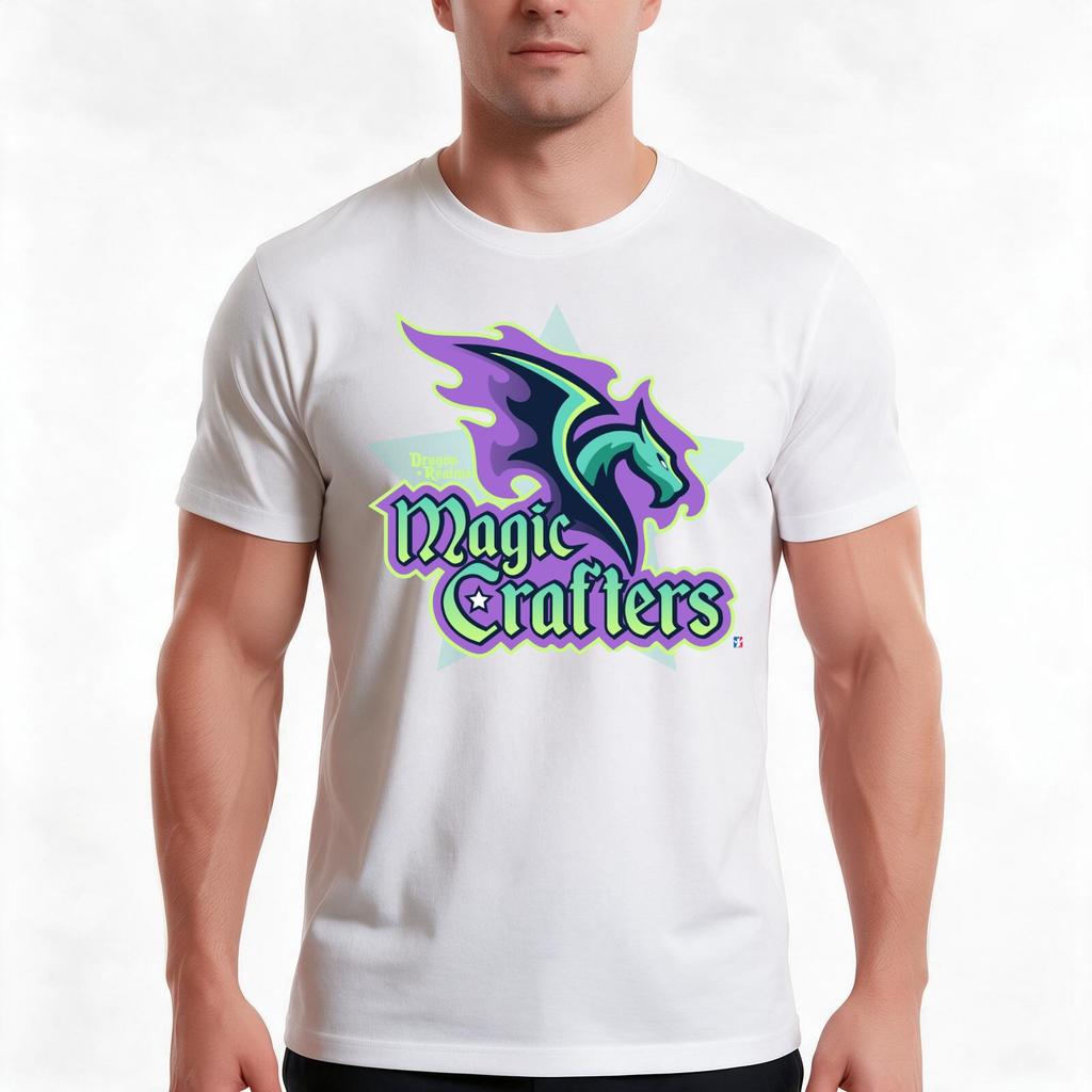 Dragon Realms Magic Crafters Tshirt Summer Casual Cotton Tee Oversized Streetwear Tops Vintage Graphic Print 100 Cotton