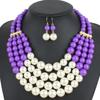 Multi-Layer Multi-Color Pearl Necklace, Exaggerated Fashion Personalized Creative Women'S Collarbone Chain