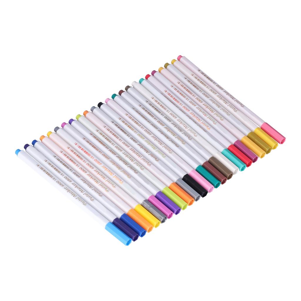 Markers Set Acrylic Pastel 24 Colors Watercolor Pens for Painting Hand Drawing Graffiti