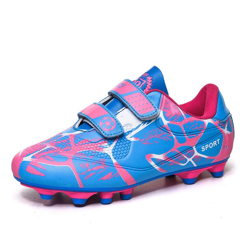2025 spring and autumn broken nail sneakers primary school students boys training spring long nails girls children's football shoes