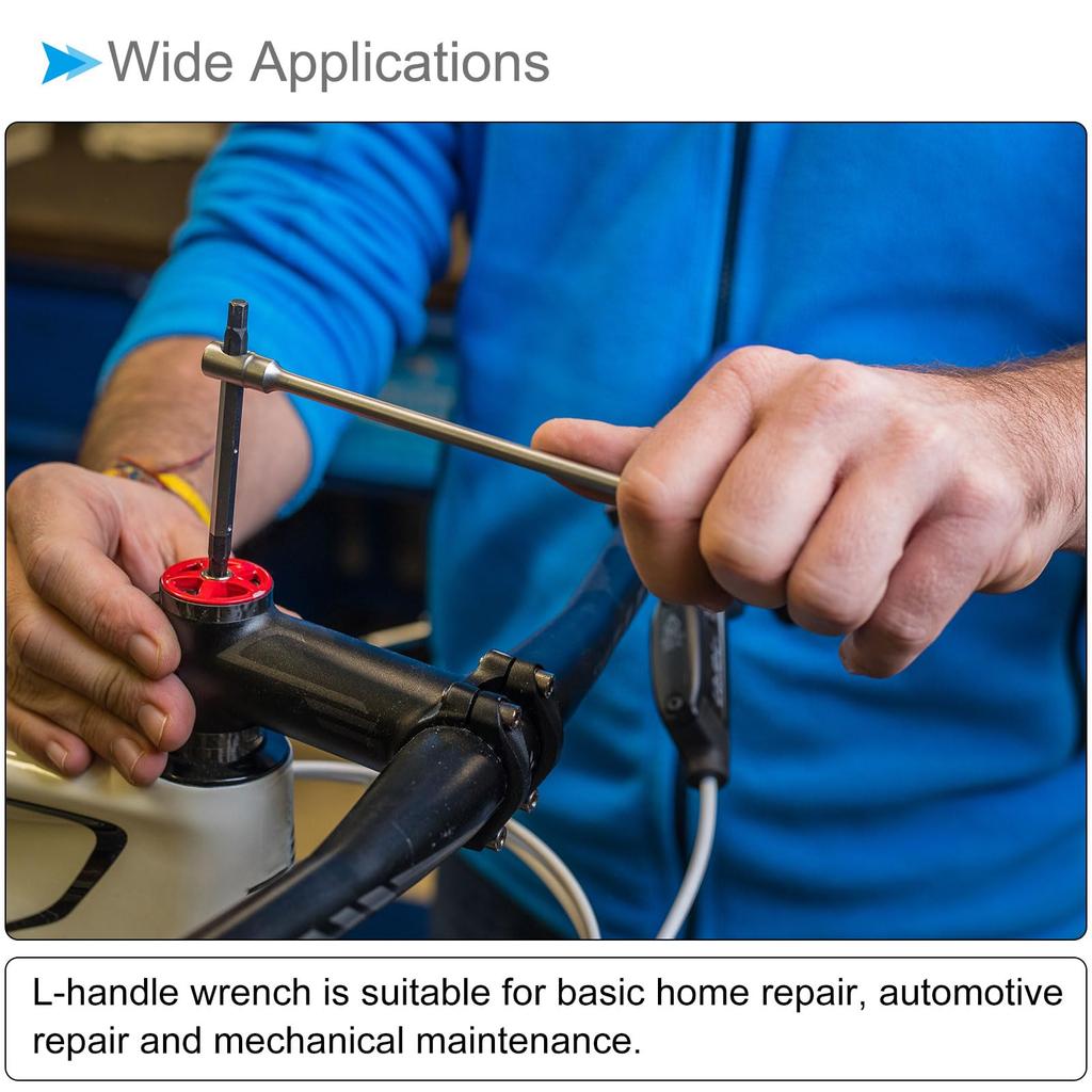 CoCud Hex 3mm Slide Handle Key Wrench with Speed Sleeve for T and 1 Piece T-Handle Wrench, Hex, CR-V Steel, Metric, L-Handle Drivers,