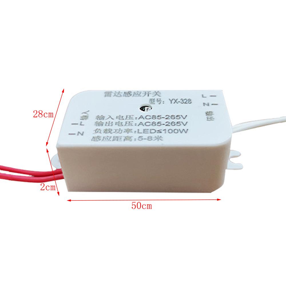 Интеллектуальный инфракрасный датчик движения (PIR) AC85-265V 50Hz, модуль управления освещением с датчиком движения (микроволновый радар) для светодиодных ламп.
