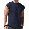 Men's Summer Solid Color Thin Section Sleeveless T-shirt Youth Round Neck Casual Loose T-shirt