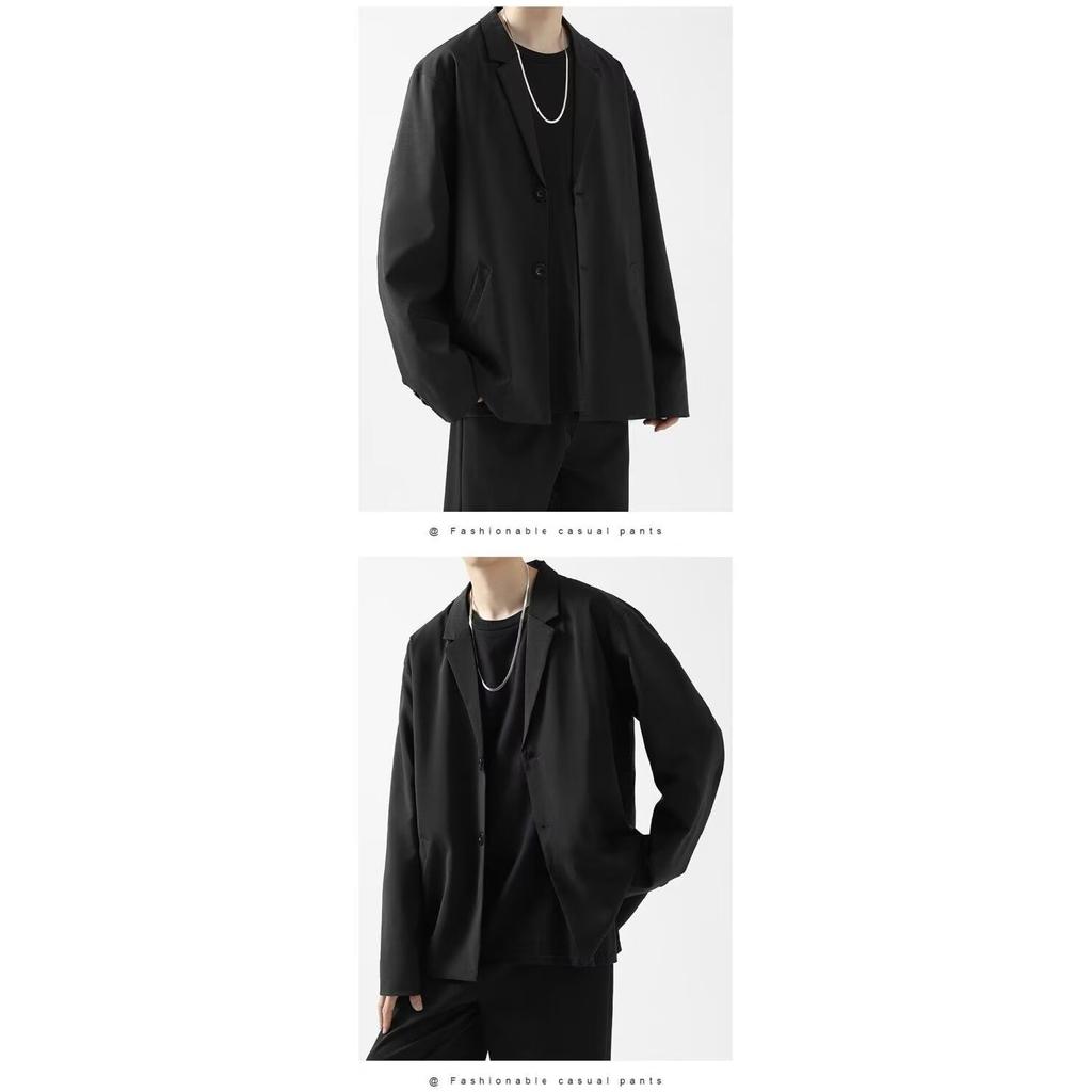 Корейский стиль модная мужская куртка красивый свободный пиджак в гонконгском стиле мужской весенне-осенний универсальный костюм для отдыха