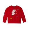 Nike Sweatshirt With Letter Print Round Neck Pullover Kids Tops Red DV4364--657