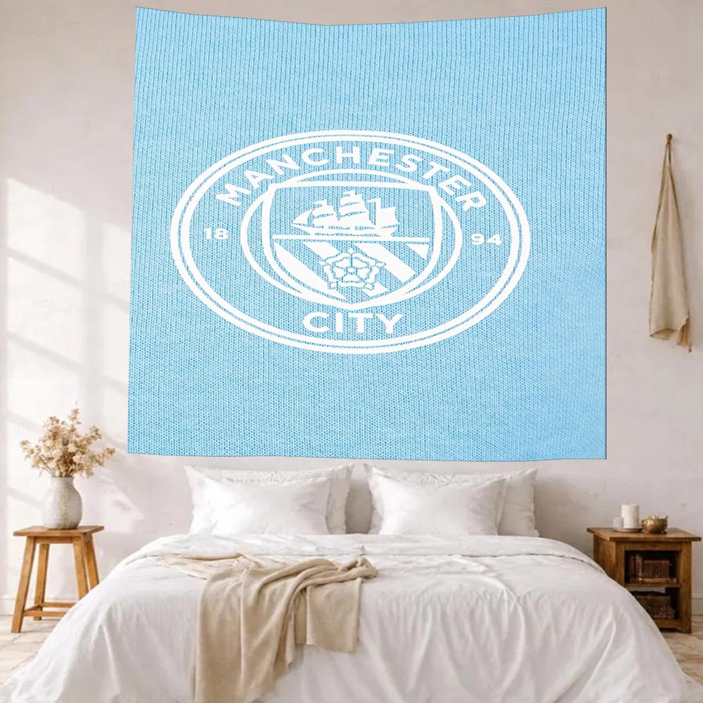 Manchester City Wall Decor Tapestry Art For Pet Memorial Birthdaywedding Party Backdrop Family Gift