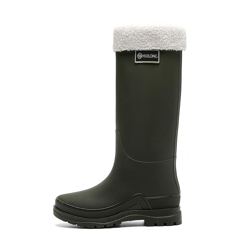 Women Tall Waterproof Rain Boots Non Slip Outdoor Garden Wellington Shoes Sizes 36-41 for Walking Travel and Daily Wear