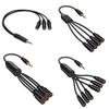 TRRS 3.5mm Male Headset Splitter Cable Audio Adapter Cord Stereo Splitter Wire 3.5mm Splitter Cable