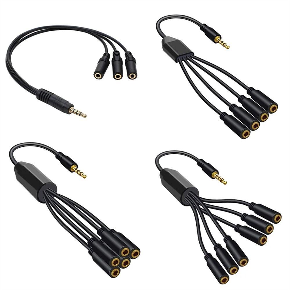 TRRS 3.5mm Male Headset Splitter Cable Audio Adapter Cord Stereo Splitter Wire 3.5mm Splitter Cable