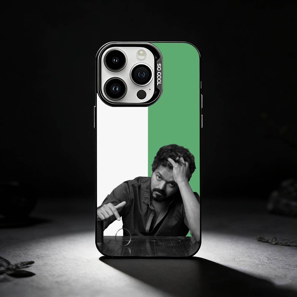T-ThalaPathy Actor V-Vijay Phone Case For iPhone 17,16,15,14,13,12,11 Plus,Pro Max,XS,Colored silver phone case