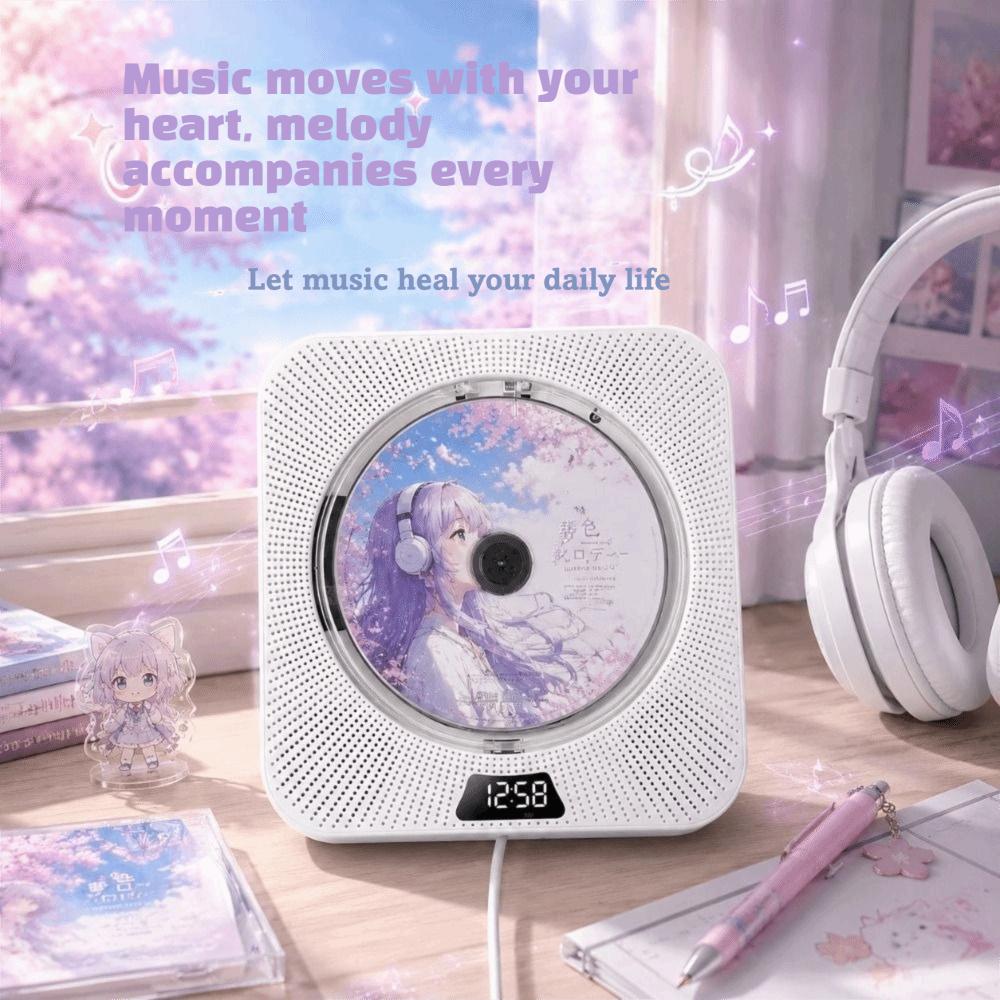 Retro CD Player Portable Portable CD Player Music CD Player Wall Mounted CD Player Bedroom Decor